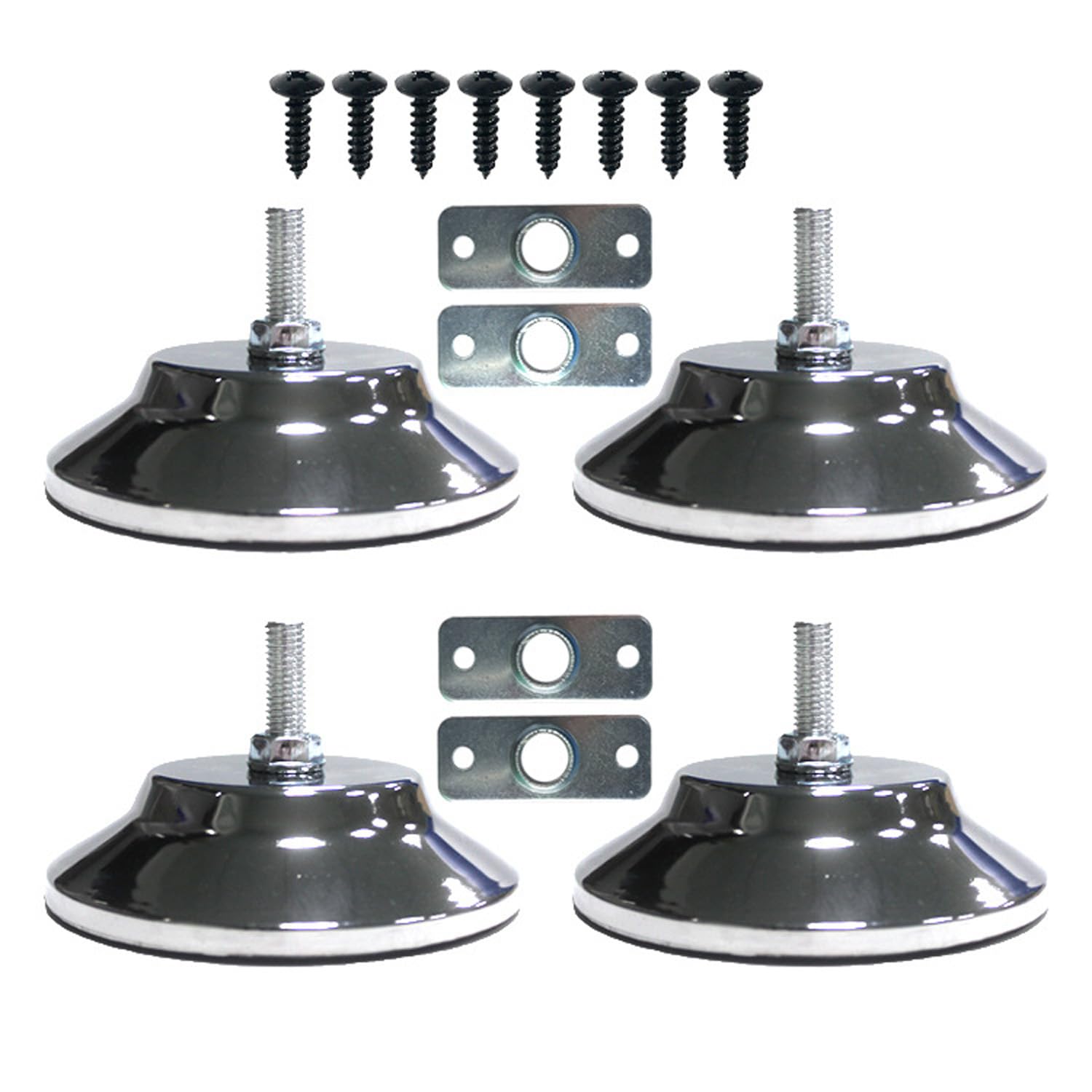 Photo 1 of Ragyzity Pool Table Leg Levelers, Leveling Risers Adjustable Furniture Levelling Feet, 5'' Metal Game Table Leg Levelers Heavy Duty Leveling Feets for Soccer Table, Ping-Pong Table, Billiard Table