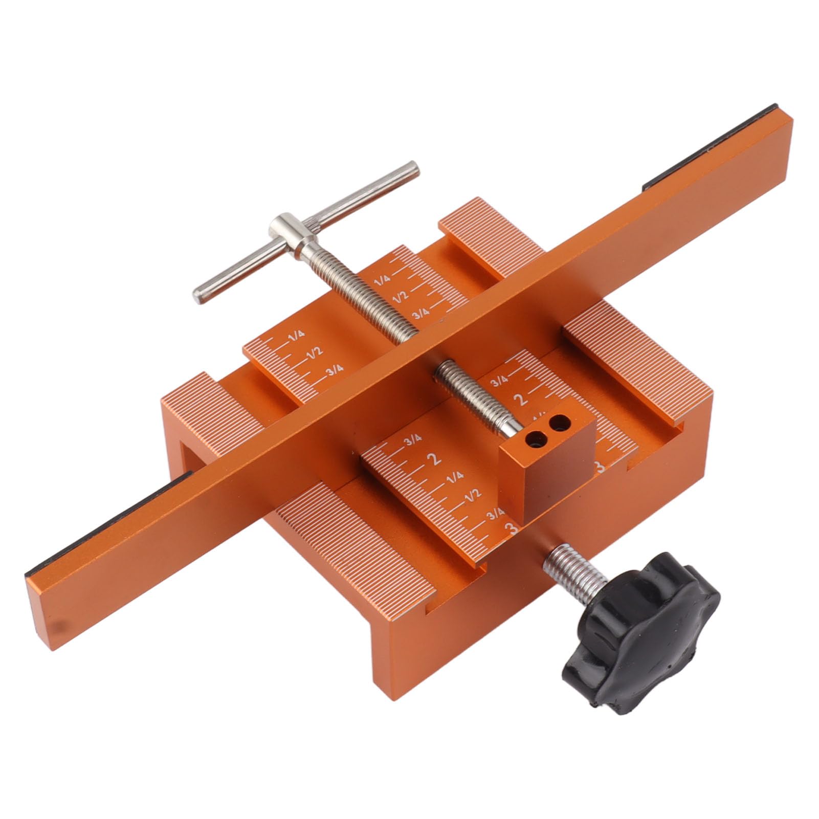 Focket Cabinet Hardware Jig, Aluminum Alloy Cabinet Door Mounting Jig Cabinet Door Hinge Jig Cabinet Hardware Template Tool with Support Arm Clamp for Frame Frameless Type