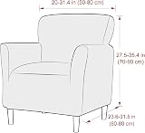 LiveGo Stretch Banquet Armchair Slipcover Pink, Non-Slip Waterproof Knit Chair view 9