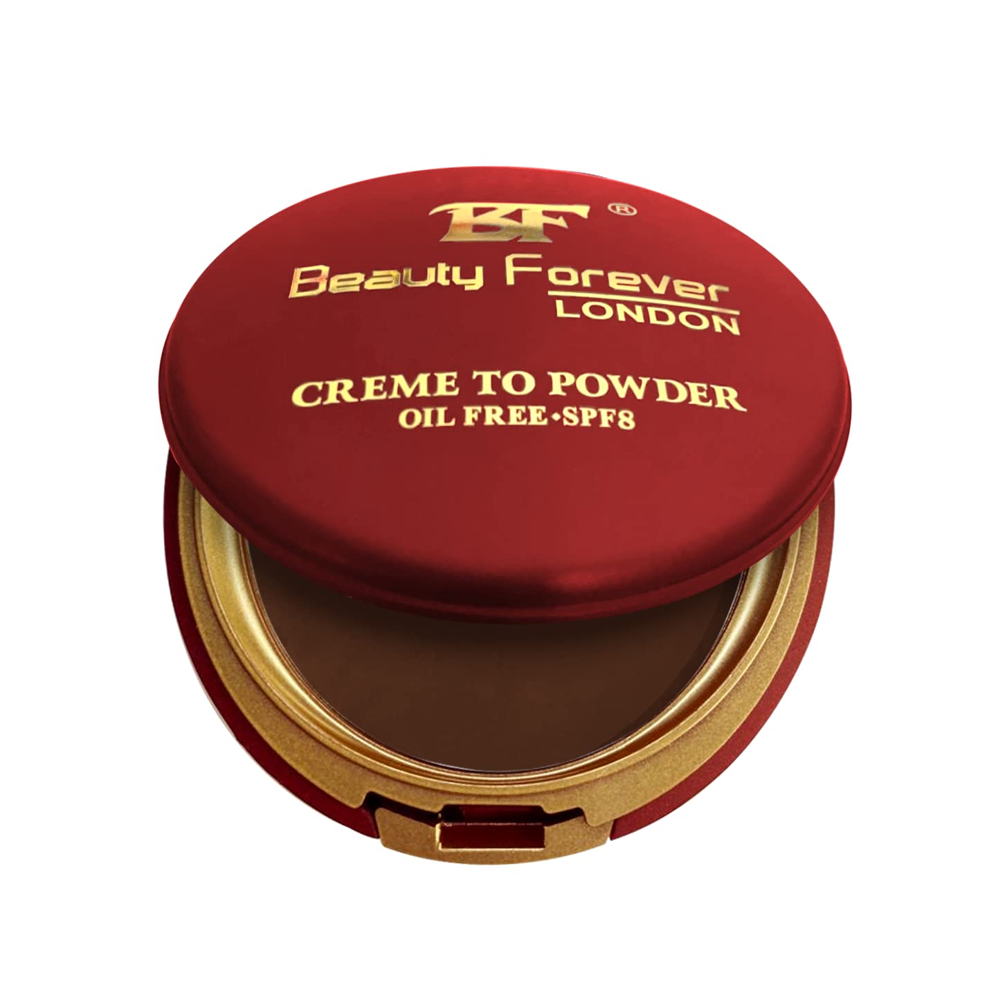 Beauty Forever Creme to Powder Foundation, Lightweight Formula Oil Free, Matte Finish Face Foundation, Suitable For All Skin Types, Friendly Cool Natural Looks, Available in 16 Shades (Carob (CTP113))