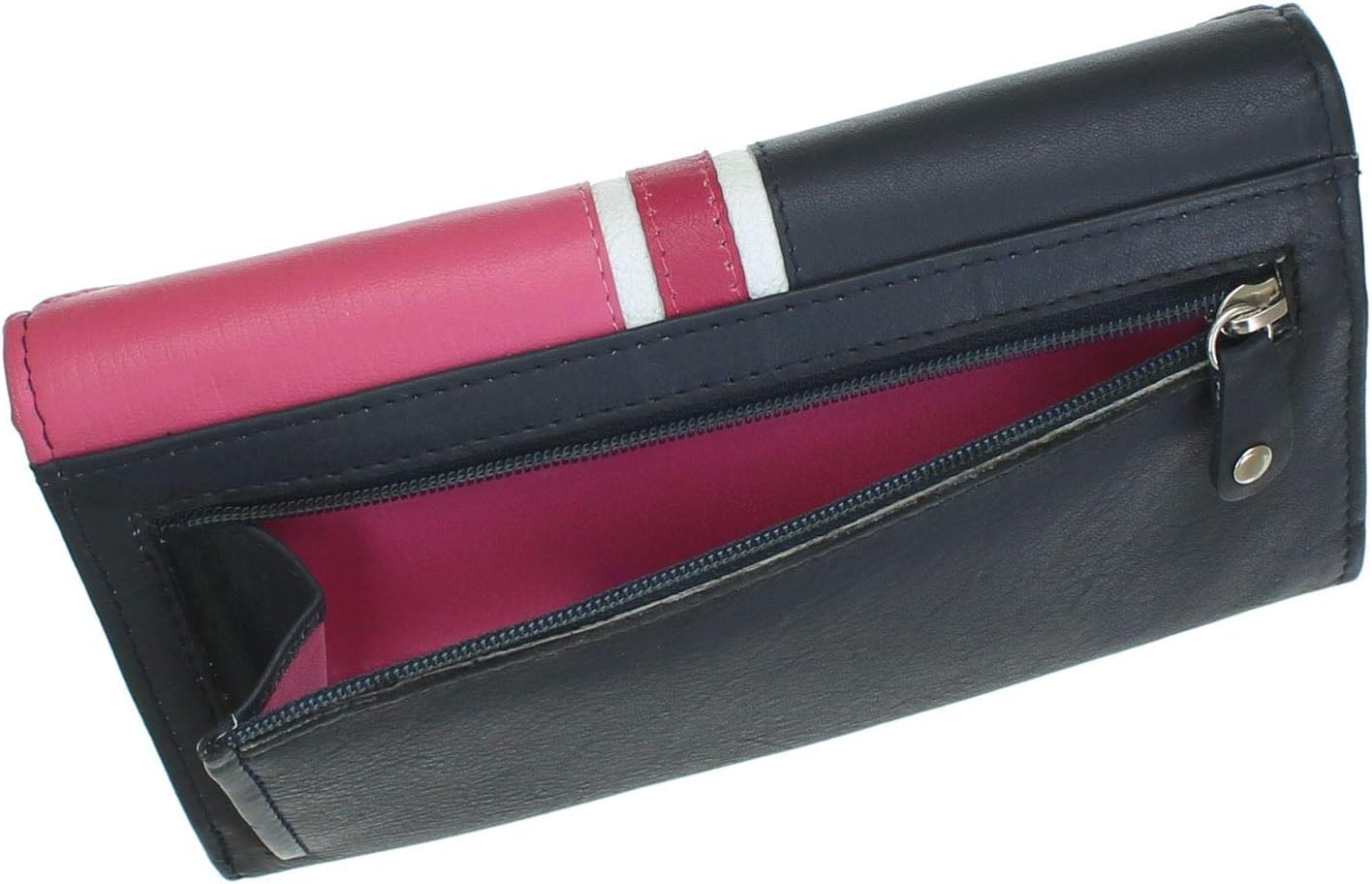 Mala Leather Union Jack Collection Leather Purse RFID Blocking 3479_29 Navy - Image 5