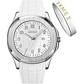 SKMEI Watches for Men Silicone Easy Read Waterproof Sport Casual Fashion Analog Quartz Luminous Fathers Gifts Black Wrist Watch