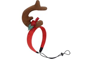 Araluky Deer Antler Headband Max Costume from Grinch, Reindeer Antler Headpiece Deer Ears Headband Max Grinch Dog Costume for Adult Christmas Party