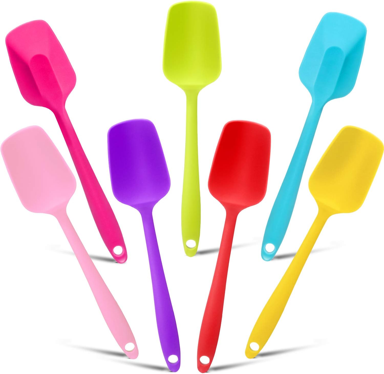 7 Pieces Silicone Spatulas 8.2 Inch Small Rubber Spatula