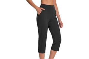 Capri Pants for Women High Waisted Tummy Control Stretch Yoga Capris High Waisted Comfy Capris Workout Gym Clothes