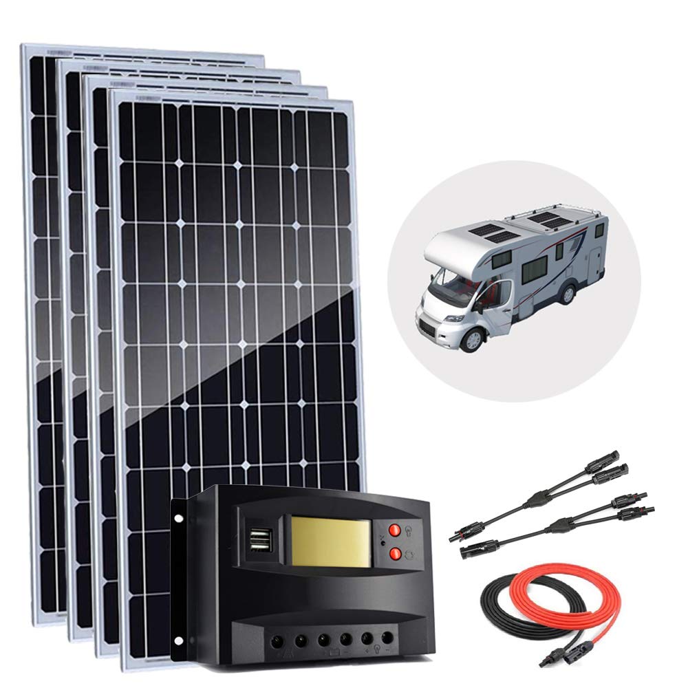 Buy 480 Watts 12 Volts Monocrystalline Solar Panel Kit OffGrid System for Campervan with 40A