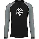 Runhit Boys BJJ Rash Guard Long Sleeve Kids Jiu Jitsu No Gi Youth Compression Shirts for Training MMA Wrestling Boxing UPF50