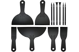 SUPERJACKWANG Putty Knife, 12PCS Plastic Paint Scraper, Multipurpose Spackle Knife, Scraper Tool For Painting, Caulking, Spackling, Wallpaper, Drywall, 3D Printing, Spatula Scraper, Scraper Cleaning Tools