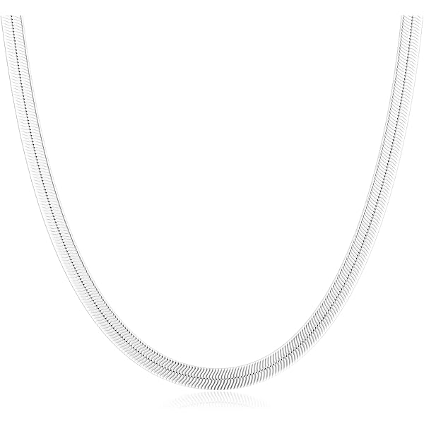 Amazon.com: Sterling Silver Herringbone Chain 20