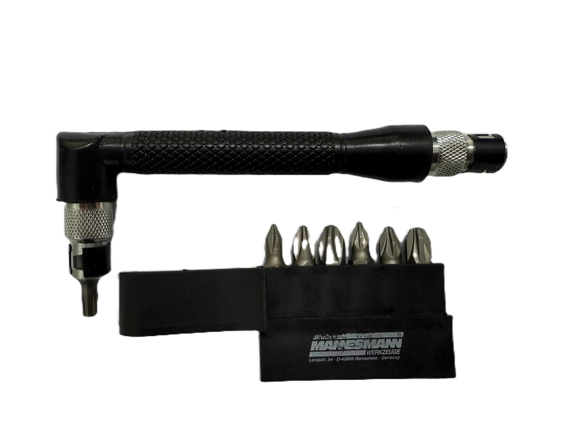 Mannesmann Angle Bit Holder Handle 90 Degrees with 7 M 287, Bits