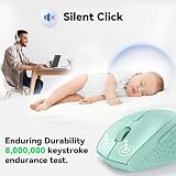 TECKNET 2.4G Wireless Mouse 4800 DPI 6 Gradients Ergonomic Green view 2