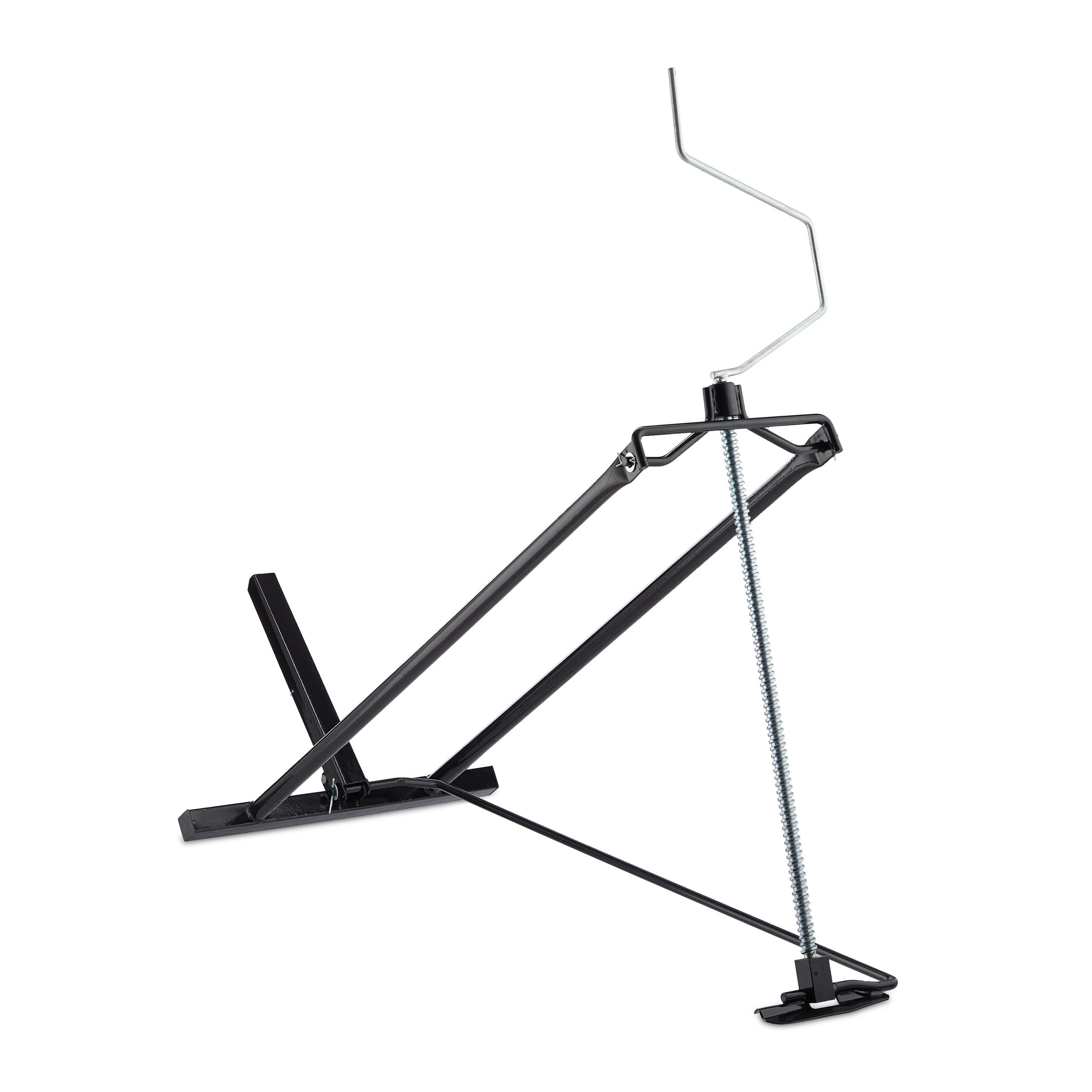 Relaxdays Lawn Mower Jack, 400kg, Maintenance Lifting Tool Ride-On Garden Tractor, Adjustable Tilt/Height, Steel, Black