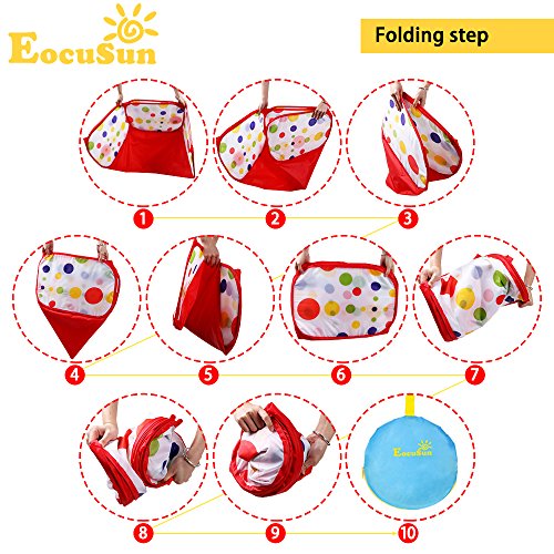 image for EocuSun Kids Ball Pit Tent-Toddler Ball Pit Playpen with Zippered Stor