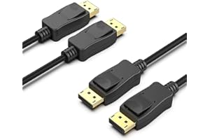 Kado 5ft DisplayPort Cable 2-Pack, DP 1.2 High Speed 4K 60Hz, 2K 165Hz 144Hz FreeSync HDR HDCP, DP Male to DP Male, 1.5m Length Genuine Parts Made for Sceptre Monitor, TV, PC Gaming, Laptop
