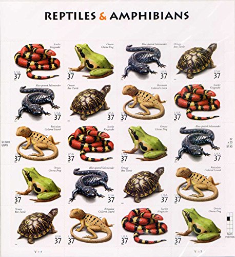 Reptiles & Amphibians US Postage Stamps by USPS