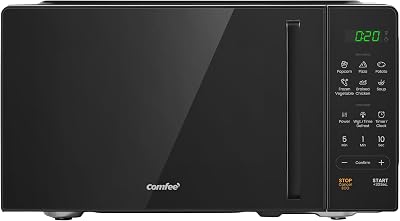 COMFEE' 20L Digital Microwave Oven 700W Inverter 6 Auto Menus Black