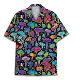 Casual Neon Hawaiian Shirt for Men Vintage Basic Mens Hawaiian Shirts Short Sleeve Button Down Shirt Men