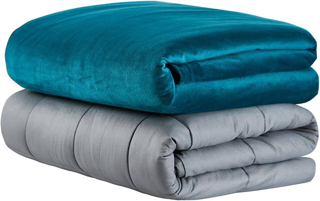 Amazon.com: ZZZhen Weighted Blanket for All (Minky Green, 48''72