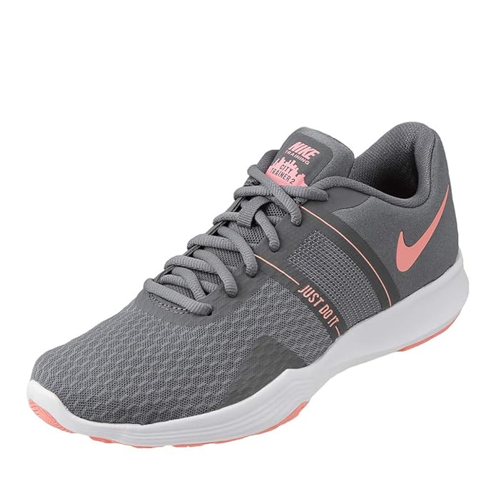 Nike Women's WMNS City Trainer 2 Grey/Pink/White Running Shoes-3.5 UK (36.5 EU) (6 US) (AA7775 