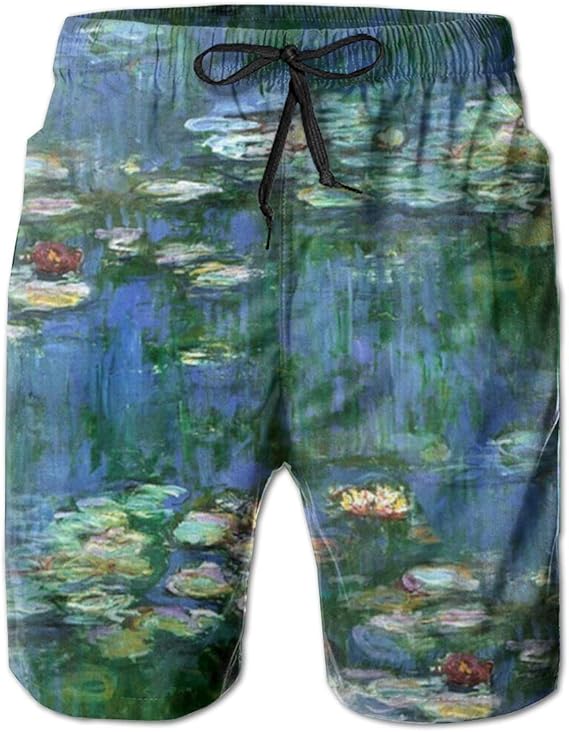 Amazon Co Jp ユリクロードモネスイレン 水着 メンズ 海パン サーフパンツ ビーチパンツ 水陸両用 通気速乾 スイムパンツ 短パン オシャレ 人気 服 ファッション小物