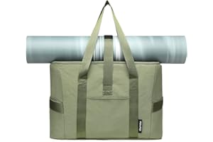 MYQ MOYAQI MOYAQI Yoga Tote Bag for Women, Large Shoulder Bag with Yoga Mat strap for Gym,Work,Travel,School, Beach,Business