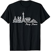 Signature Paris City Skyline Eiffel Tower - France Souvenir T-Shirt
