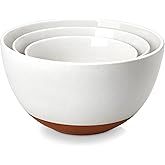 MALACASA Ceramic Mixing Bowls, Large Serving Bowls for Mixing, Cooking, Prepping, Baking, Salad, Soup, Pasta, Nesting Bowls S
