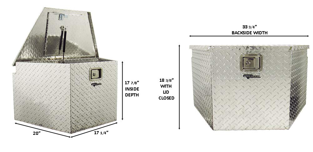 New Pit Posse Storage Universal Aluminum Trailer Tongue Tool Box