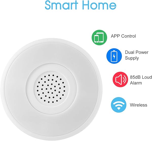 OWSOO Tuya Zigbee Sirene Alarmsensor Smart Alarm Sirene Ton und Licht Alarm Horn Home Security System Tuya Smart Life APP