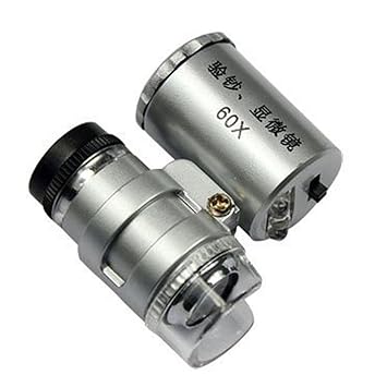 Buy KingMas Mini 10x LED UV Light Pocket Microscope Jeweler ...