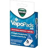 Vicks VapoPads&ndash; Soothing Menthol Vapor Pads 6 Count (Pack of 1) | Use with Vicks Humidifiers, Vaporizers, Waterless Vaporizers, and Sinus Inhalers, 8h long lasting scent