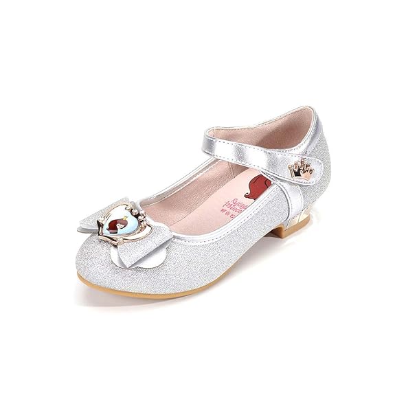 Mädchen Ballerina Heels Hochzeitskleid Schuhe Kinder Party Tanz Kristall Schmetterling Mary Janes