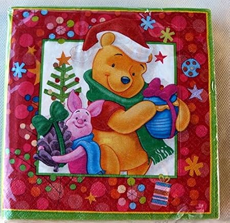 Immagini Natalizie Winnie The Pooh.Bbs 20 Tovaglioli Natalizi 33x33 Cm Winnie The Pooh Natale Amazon It Casa E Cucina