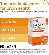 Equazen Omega 3 & 6 Capsules Brain Support 60 Pack DHA EPA GLA Halal view 3
