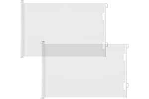 Cumbor 2 Pack Baby Gate Retractable Gates for Stairs, Mesh Dog Gate for The House, Wide Pet Gate 33" Tall, Extends to 55" Wide, Long Child Safety Gates for Doorways, Hallways, Indoor/Outdoor(White)