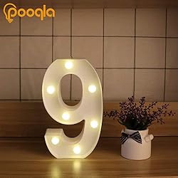 Pooqla Decorative Led Light Up Number