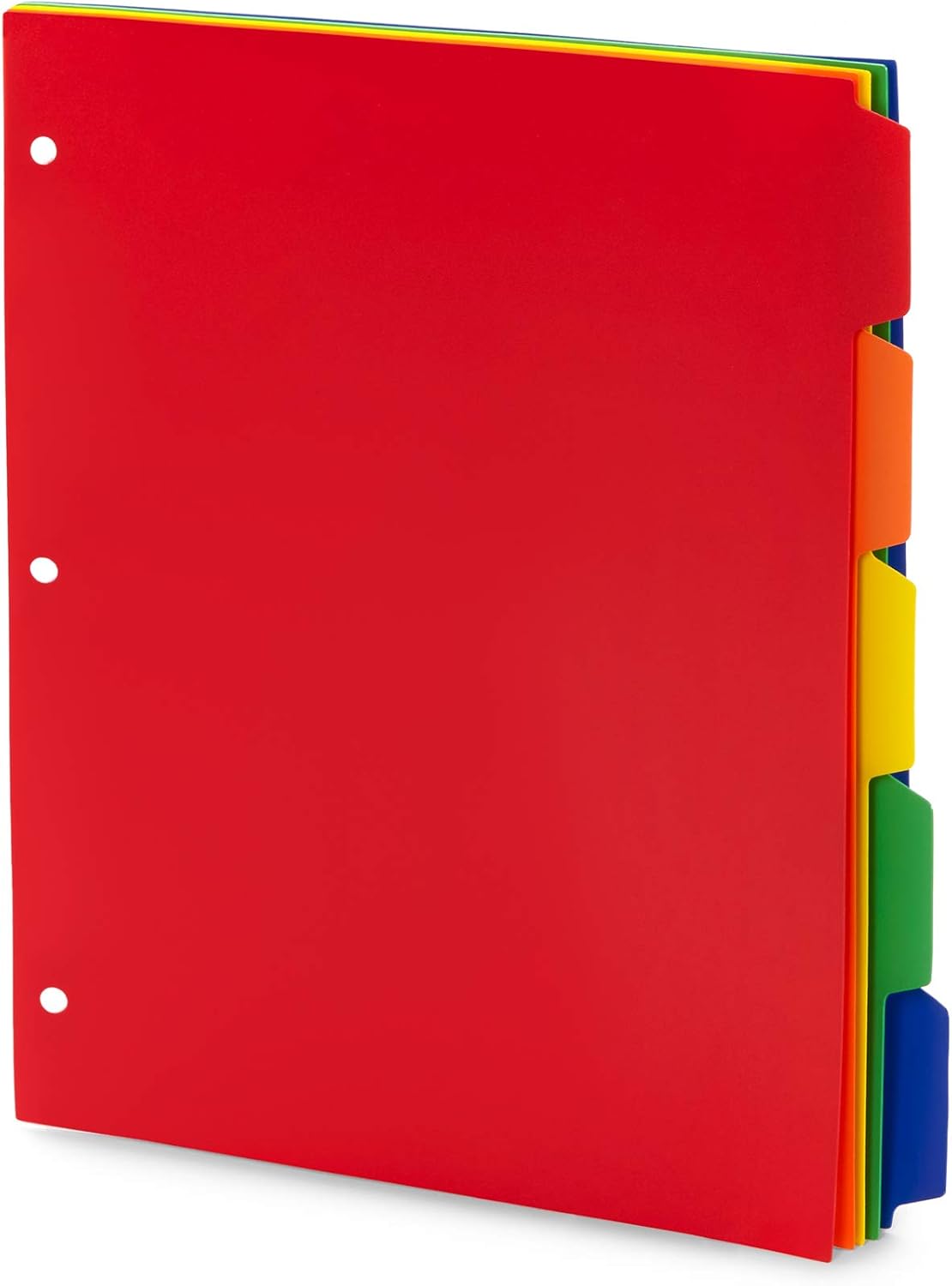 Plastic Index Dividers, Assorted 5-Tab, 3 Sets : Office Products