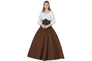 BEAUTELICATE Victorian Dress Renaissance Skirt Gypsy Long Maxi Medieval Skirt A-line Full Length