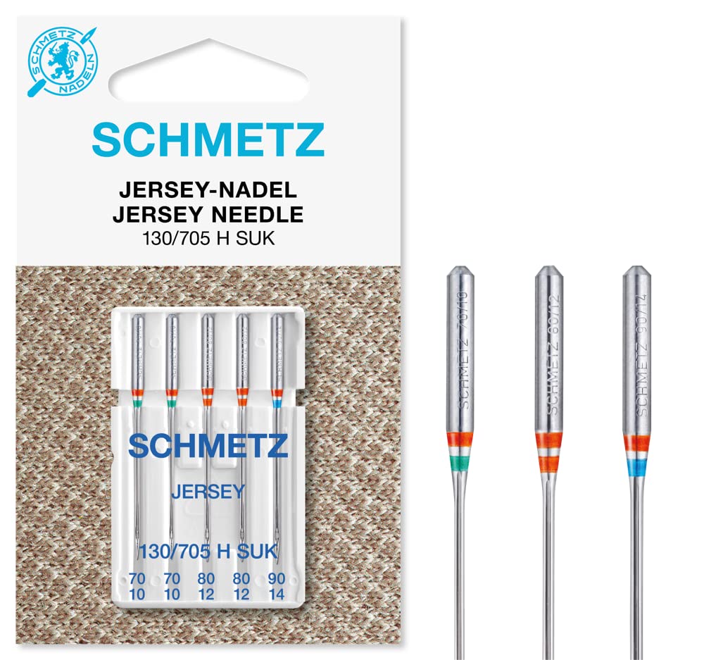 Schmetz Ball Point Jersey Machine Needles Assorted 70-90 5 Piece Card