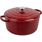 Enameled Cast Iron Dutch Oven Pot with Lid, 3.9 Quart Dutch Oven for Bread Baking, Oven Safe up to 500° F, Suitable for Bread