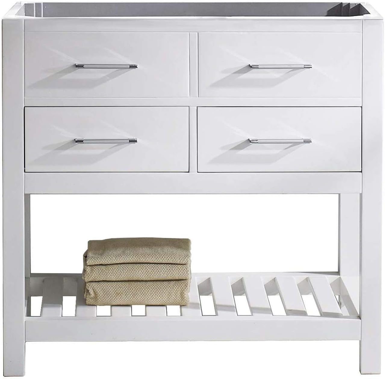 Virtu Usa Caroline Estate 36 Inch Single Sink Bathroom Vanity Cabinet In White Cabinet Only Ms 2236 Cab Wh Amazon Com
