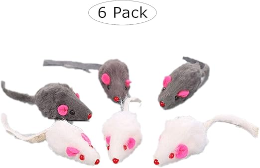 real fur mice cat toys