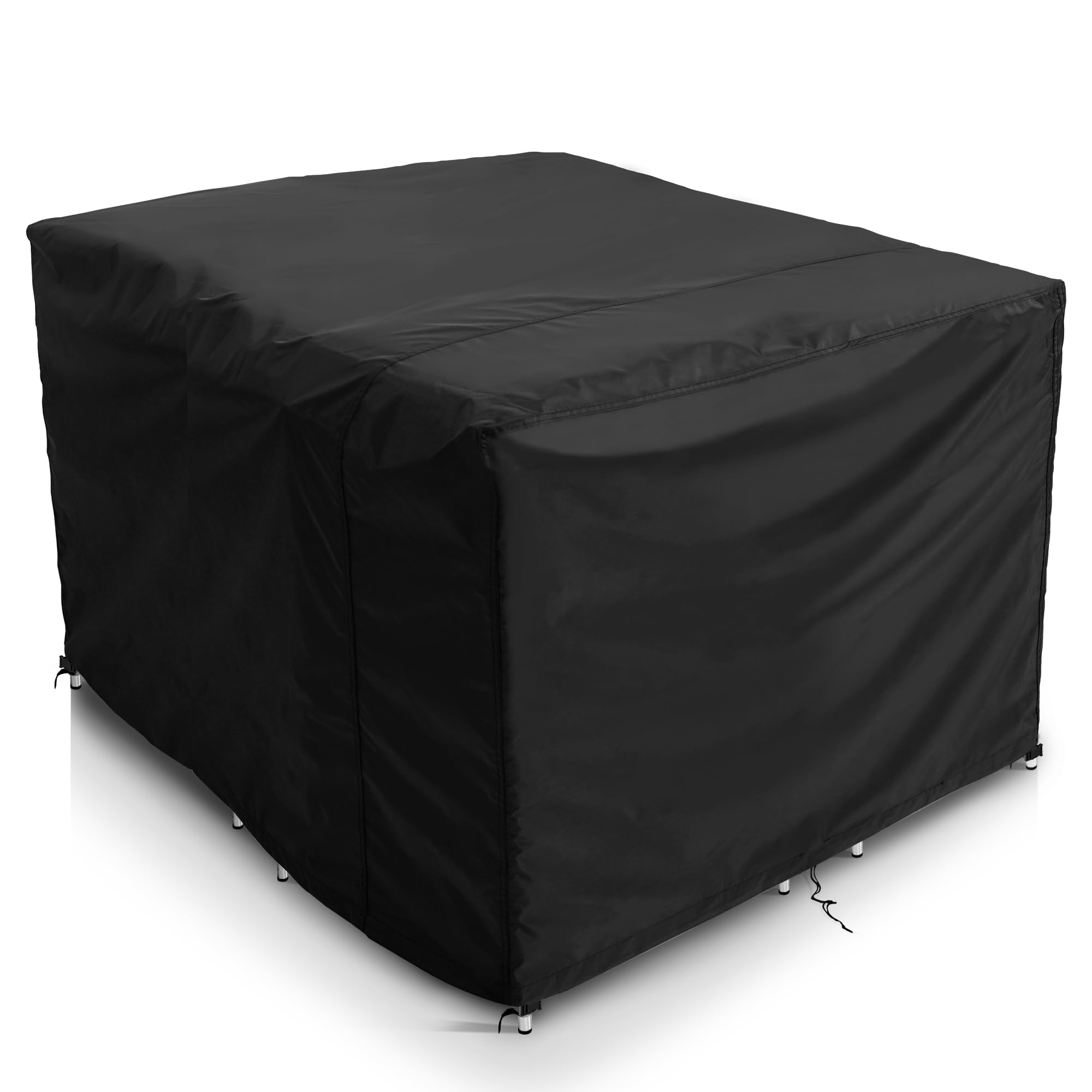 COMLAX FIELD Garden Furniture Covers 125x125x75cm, Outdoor Furniture Covers Waterproof, Large Rectangular Garden Table Cover, Windproof & Dustproof, Anti-UV Patio Furniture Cover