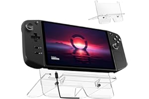 CaSZLUTION Stand Base for Lenovo Legion GO Console Easy Charging, Acrylic Desktop Playstand Anti-Slip Holder Compatible with 2023 Lenovo Legion GO Gaming Handheld PC (Clear)