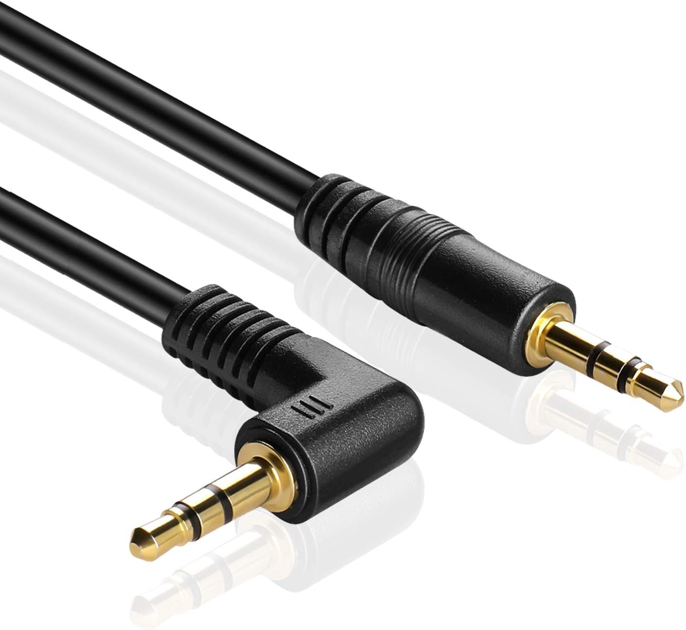 TNP Audio Cable 3.5mm Right Angle (6FT) Male to Male Gold Plated AUX Auxiliary Headset Jack Adapter TRS Cord for Bose Sony Headphones Cord Replacement iPhone iPod iPad Computer Portable Speaker Car - Image 3