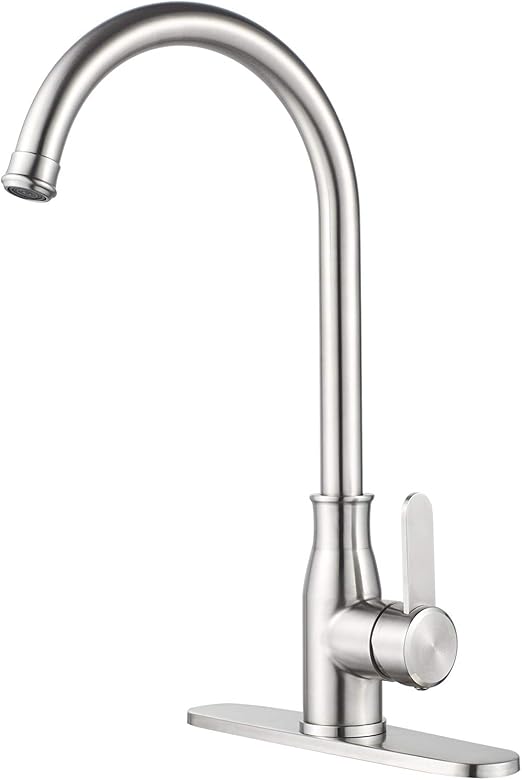 Kohonby Single Handle Kitchen Faucet Stainless Steel Brushed