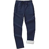 Weintee Men's 36" Inseam Tall Fleece Pants Sherpa Lined Sweatpants Long Length