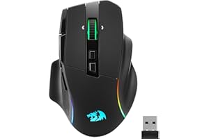 Redragon M925 PRO Wireless Gaming Mouse, 26,000 Max DPI Optical RGB Mice with 10 Programmable Buttons, Hyper-Fast Scroll, Sof