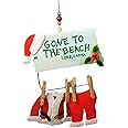 Cape Shore Santa Gone to The Beach Christmas Ornament,Metal (Regular)
