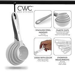COOK WITH COLOR 12 PC Measuring Cups Set and